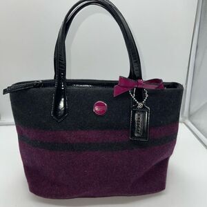Coach Black and Purple Tote Bag